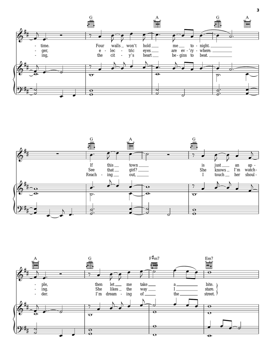 Human Nature Human Nature Piano, Vocal, Guitar scores gallery preview page 3