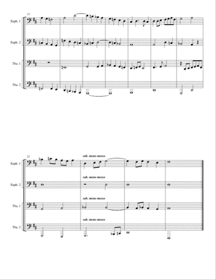 Four Praeambulums Brass Ensemble scores gallery preview page 4