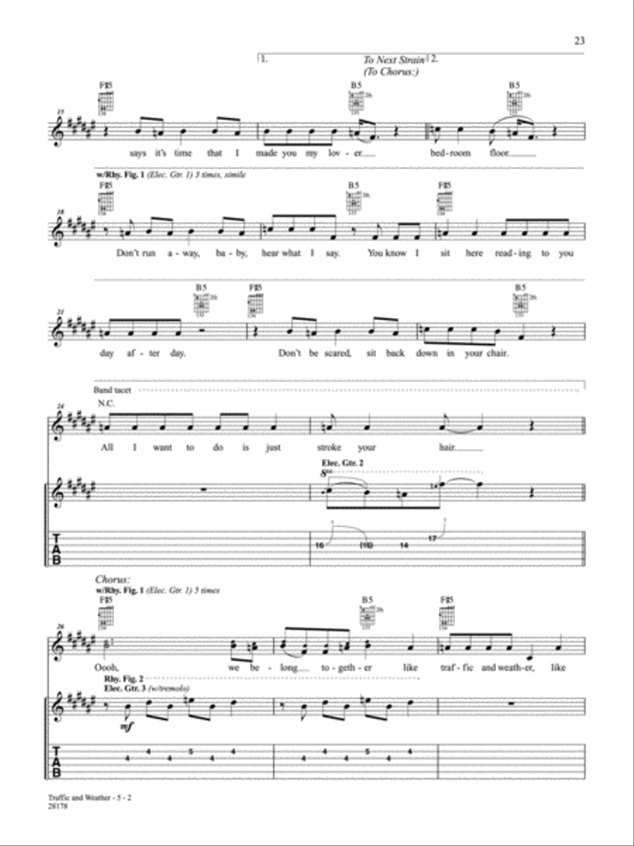 Traffic And Weather Guitar Tablature scores gallery preview page 2