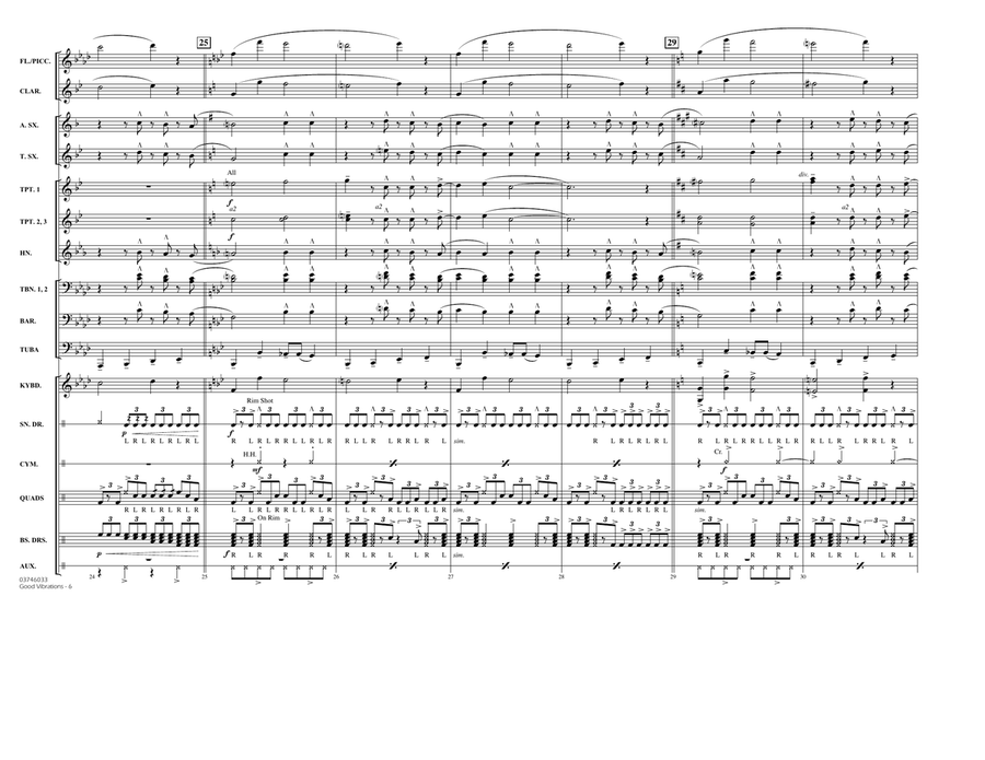 Good Vibrations - Conductor Score (Full Score) Marching Band scores gallery preview page 5