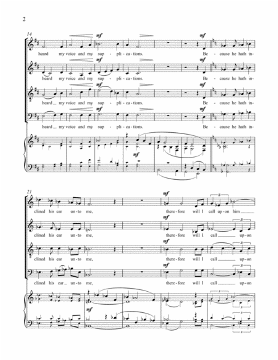 I Love the Lord I Love the Lord 4-Part scores gallery preview page 3
