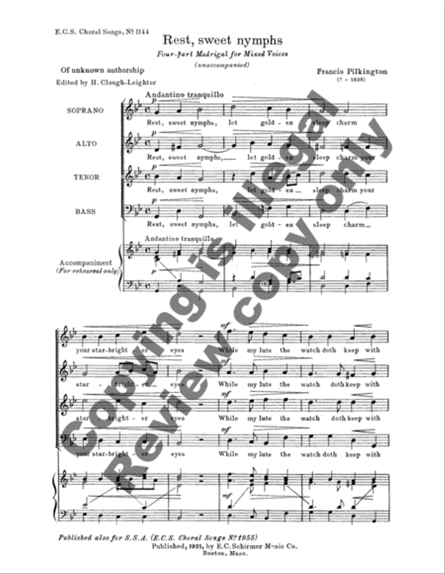 Rest, Sweet Nymphs Rest, Sweet Nymphs 4-Part scores gallery preview page 3