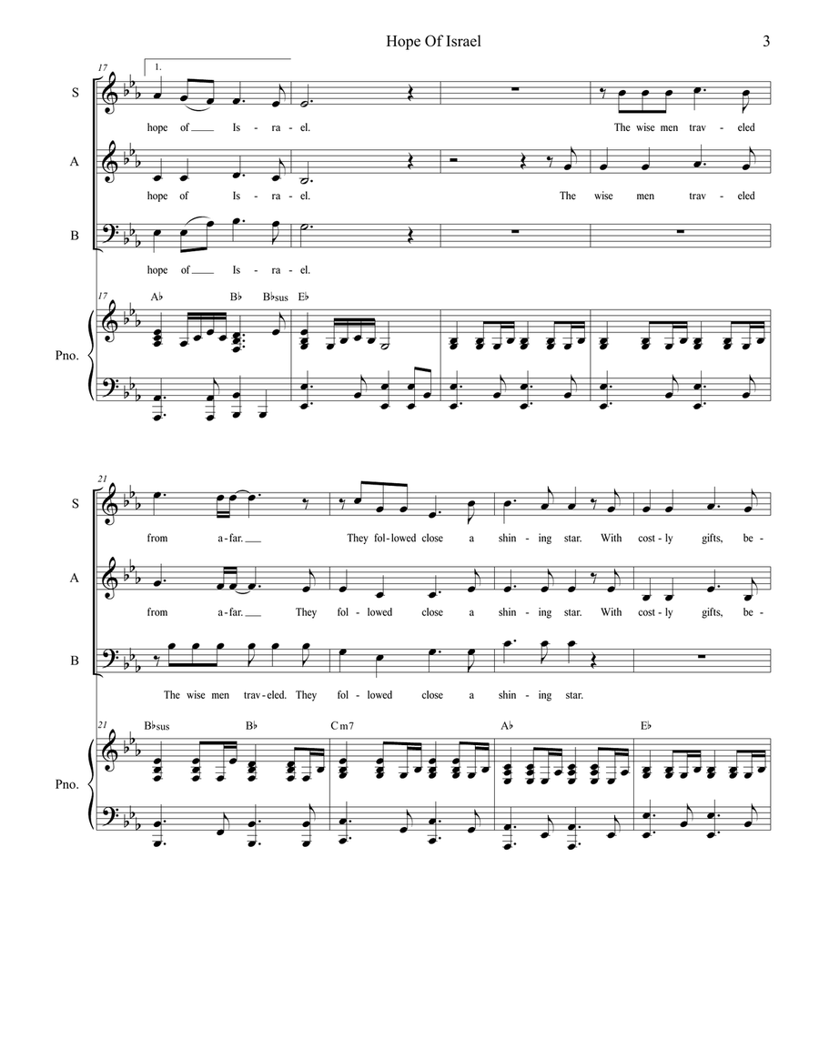 Hope Of Israel Hope Of Israel 3-Part scores gallery preview page 3