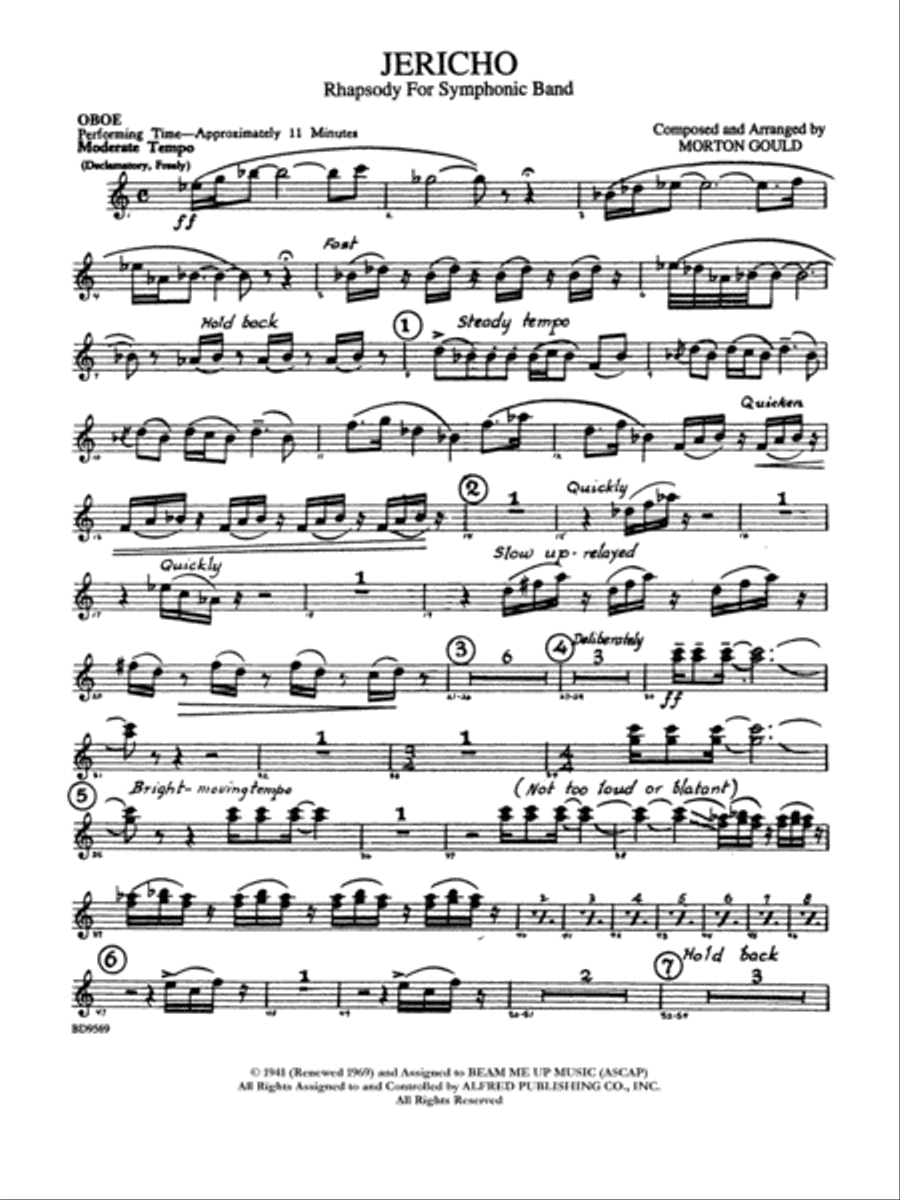 Jericho: Oboe Concert Band scores gallery preview page 1