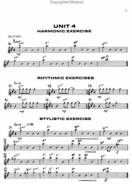 Daily Warm Up Exercises For Jazz Ensemble, Volume 1 - Guitar