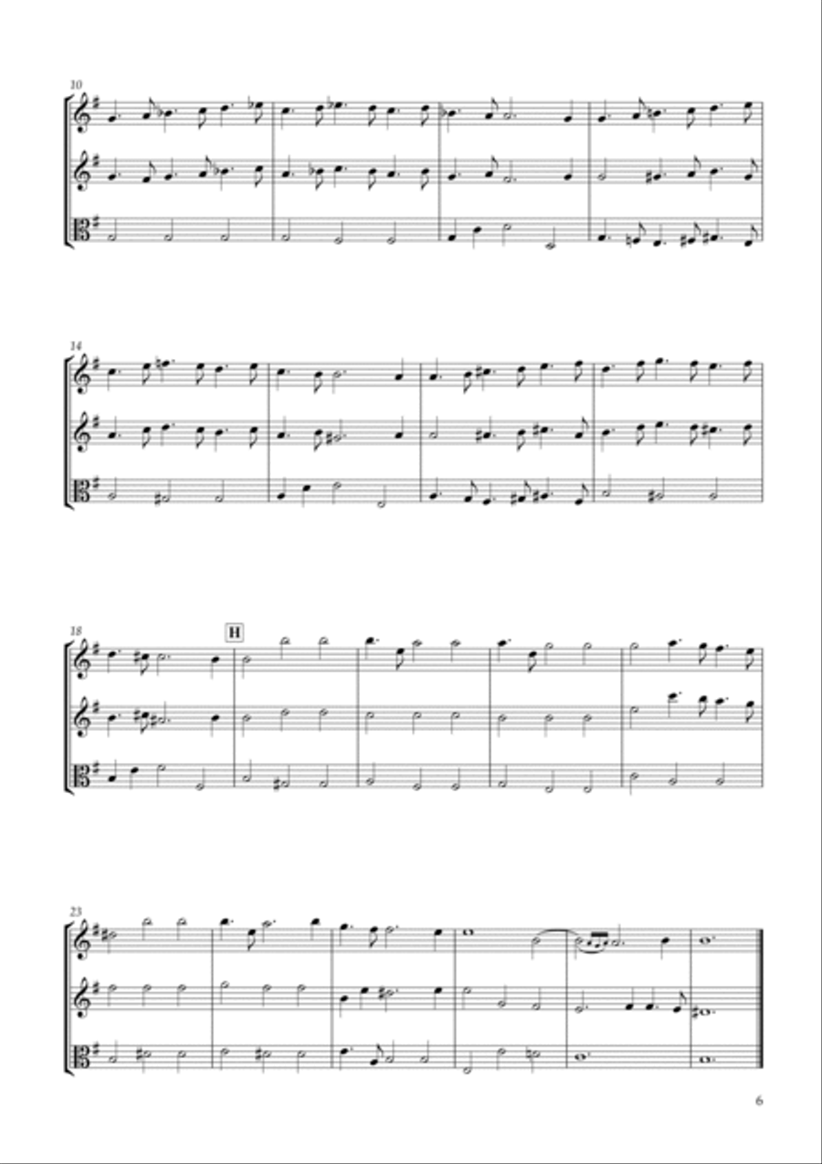 Six Sonatas No.5 for two Violins & Viola Op.7-5 String Duet scores gallery preview page 6