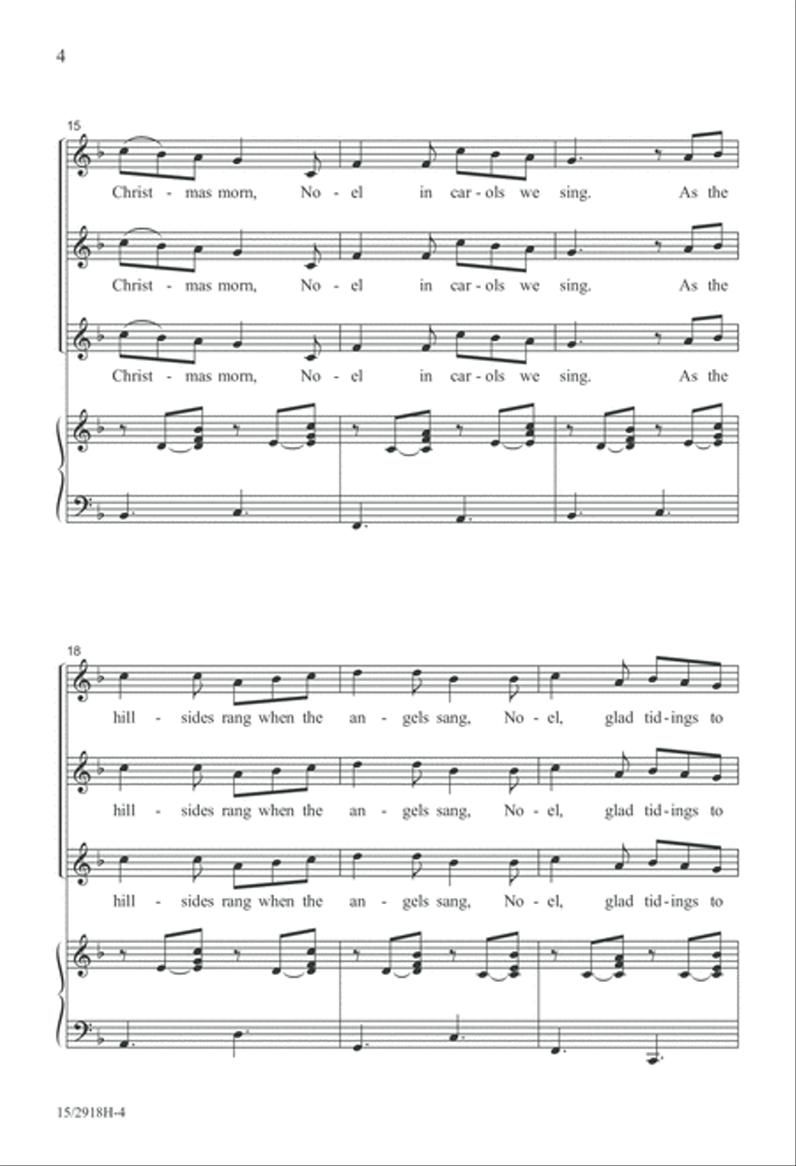 A Festive Noel SSA scores gallery preview page 4