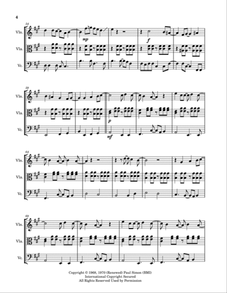 Mrs. Robinson Mrs. Robinson String Trio scores gallery preview page 4