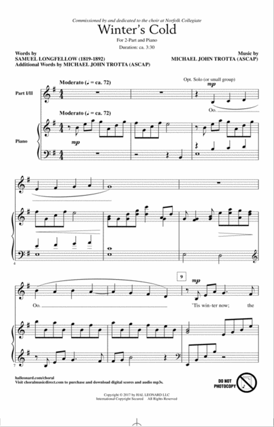 Winter's Cold Winter's Cold 2-Part scores gallery preview page 1