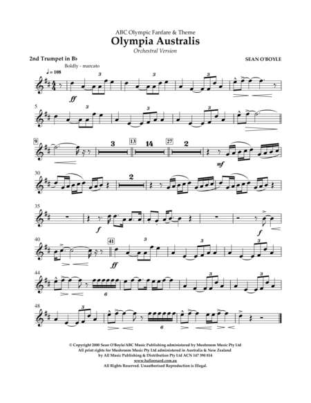 Olympia Australis (Orchestra) - Bb Trumpet 2