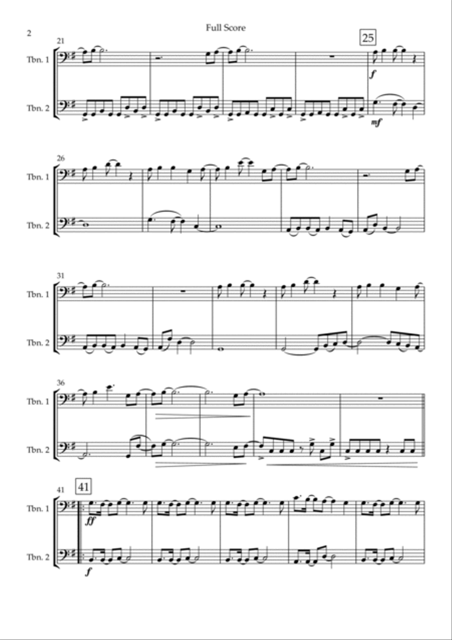 Without You Without You Trombone Duet scores gallery preview page 2