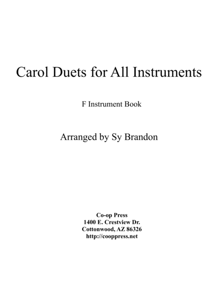 Carol Duets for all Instruments F Book image number null