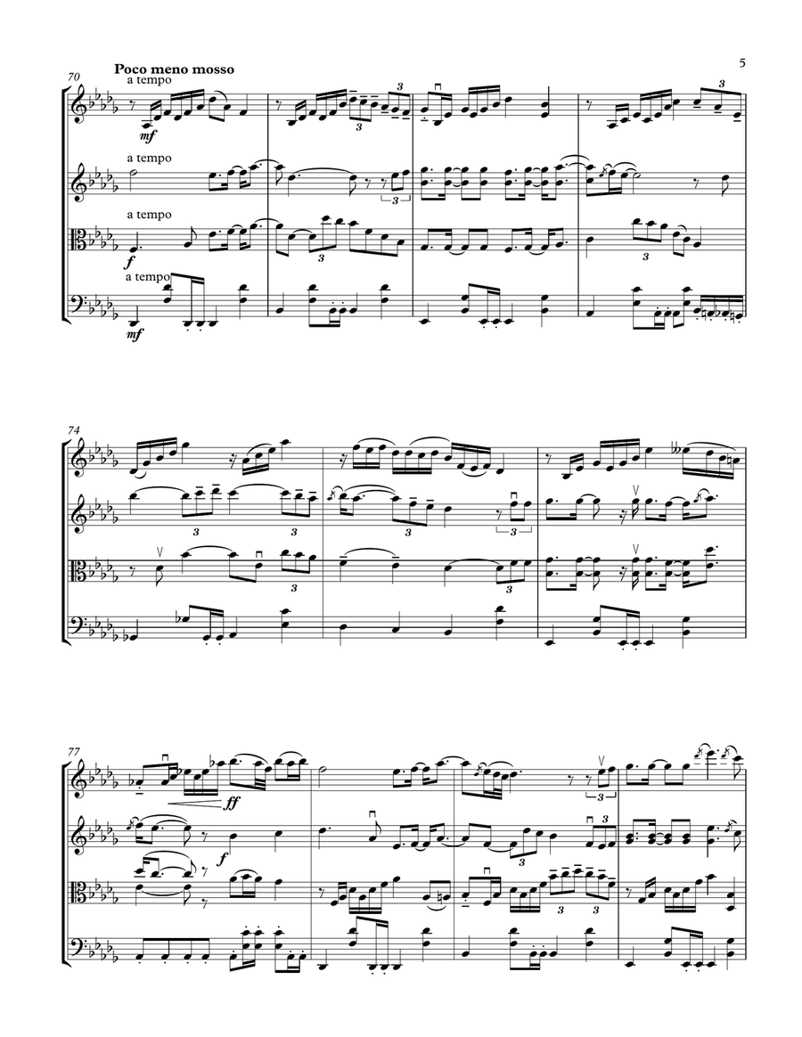 One Moment In Time String Quartet scores gallery preview page 5