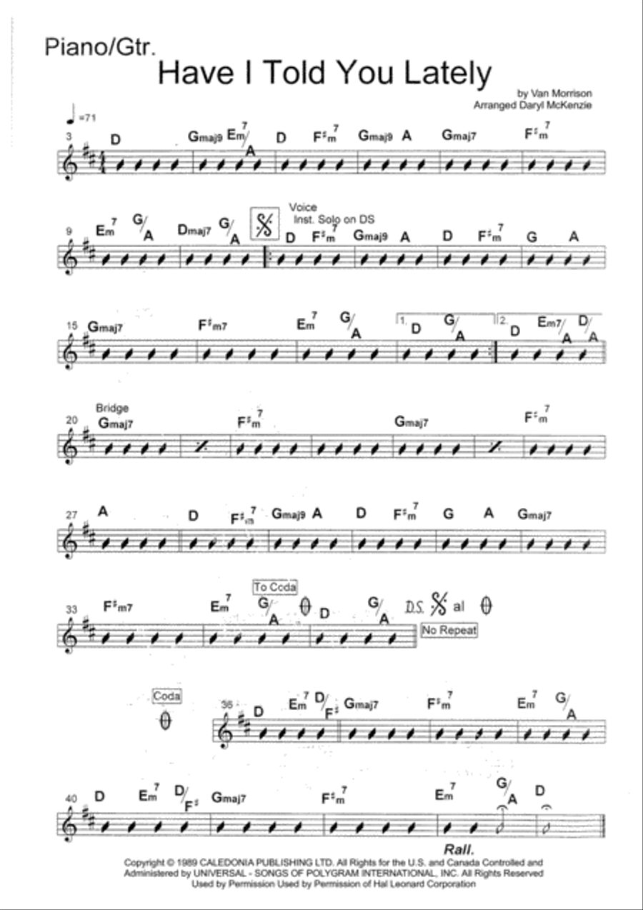 Have I Told You Lately Tenor Saxophone scores gallery preview page 2