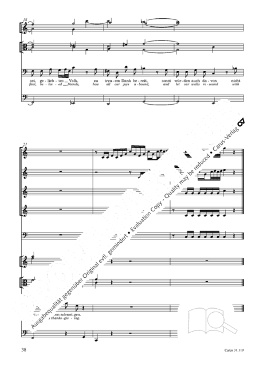 Praise the Lord, O Jerusalem (Preise, Jerusalem, den Herrn) 4-Part scores gallery preview page 39