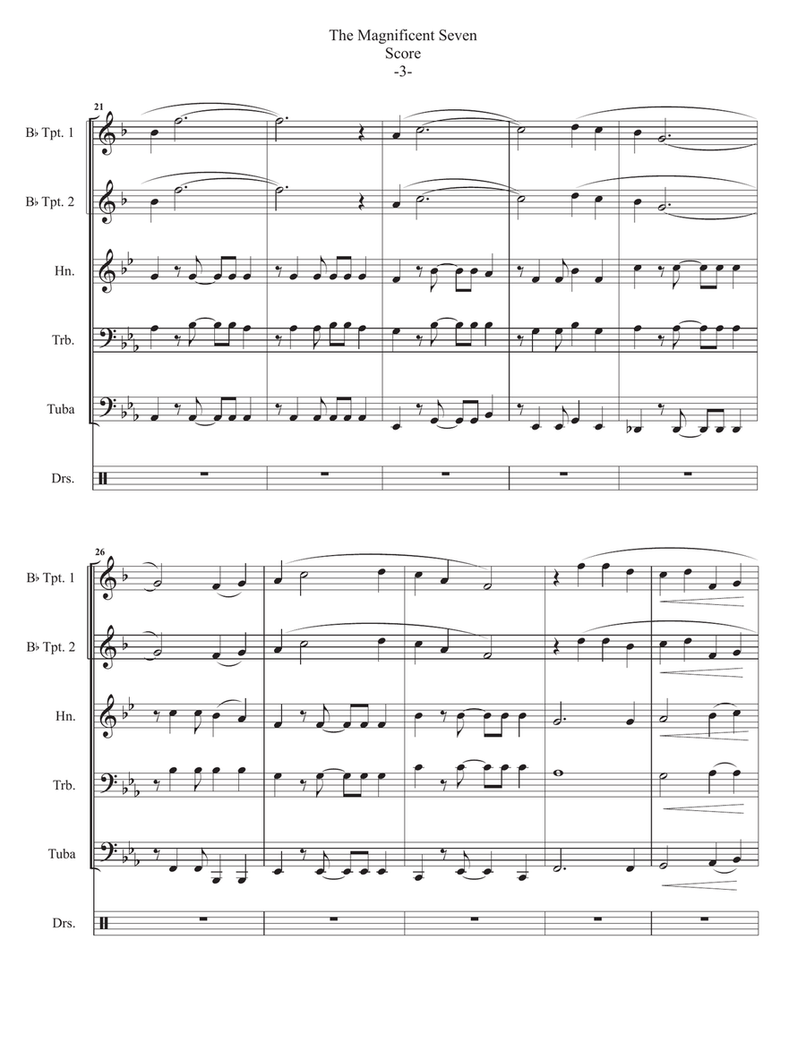 The Magnificent Seven Small Ensemble scores gallery preview page 4