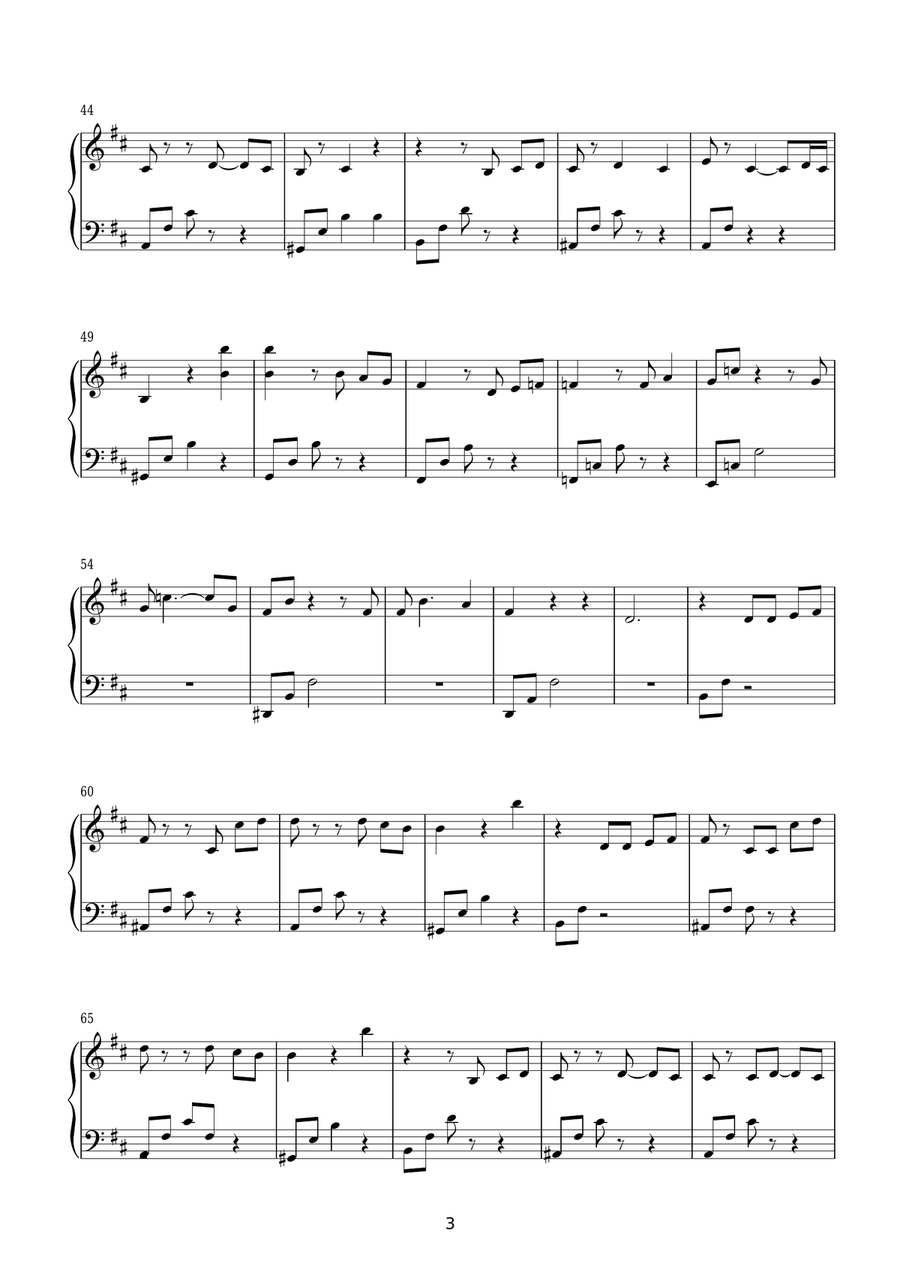 Piove Piove Piano Solo scores gallery preview page 3