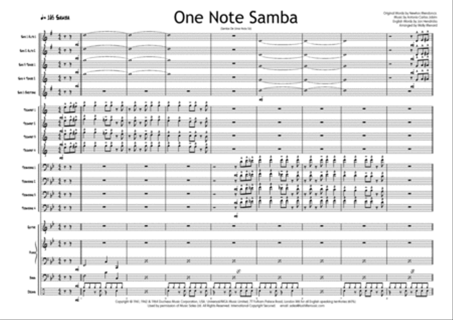 One Note Samba Big Band scores gallery preview page 2