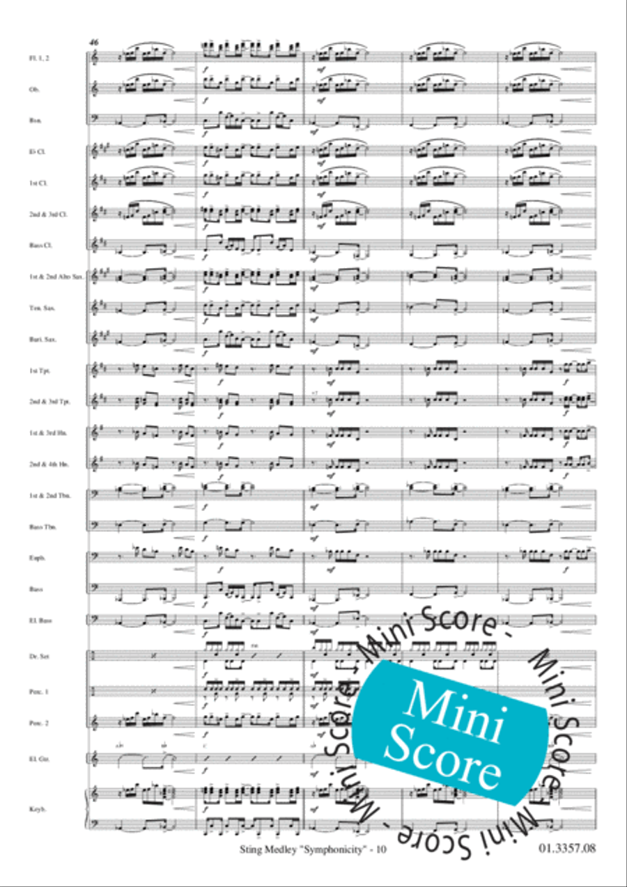 Sting Medley Sting Medley Concert Band scores gallery preview page 14