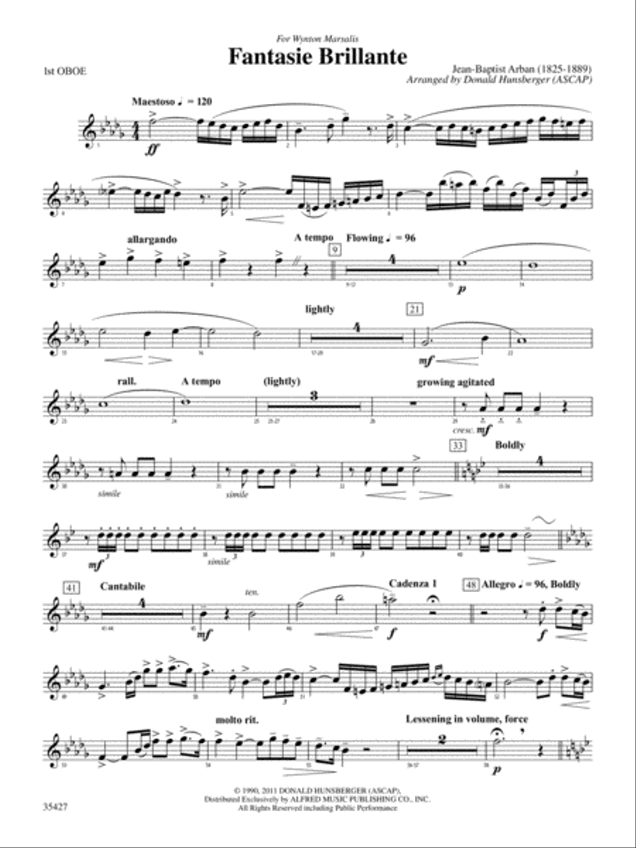 Fantasie Brillante: Oboe Concert Band scores gallery preview page 1