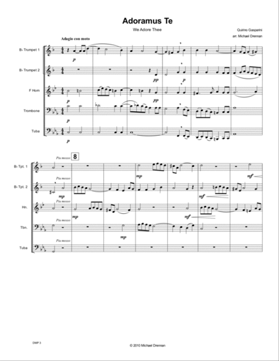 Adoramus Te Brass Ensemble scores gallery preview page 2