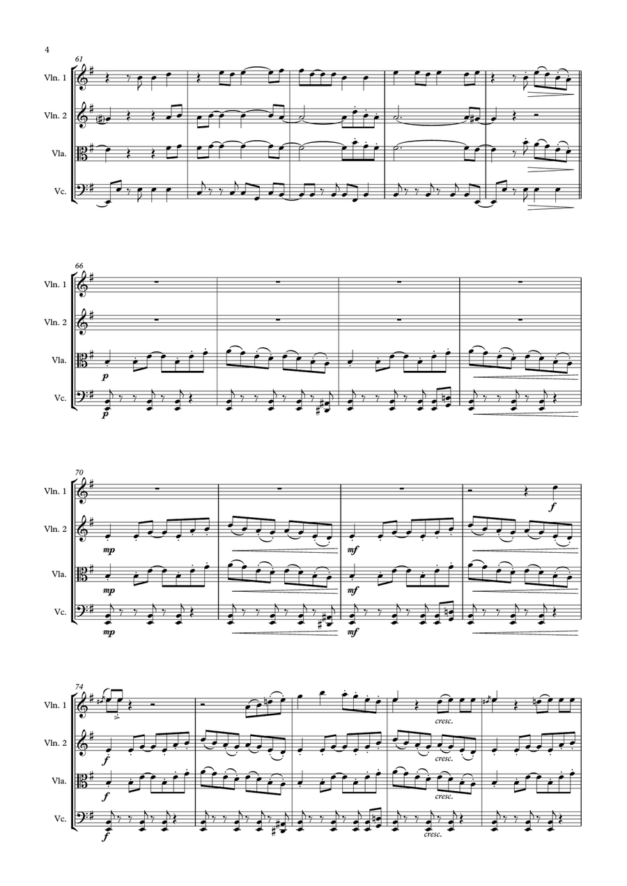 Happy String Quartet scores gallery preview page 4