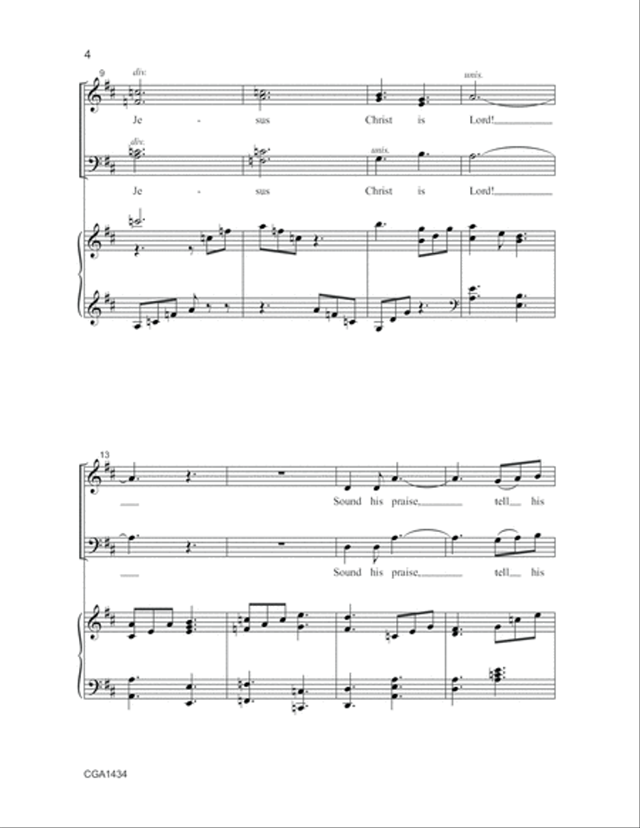 Let the Song Go Round the Earth 4-Part scores gallery preview page 3