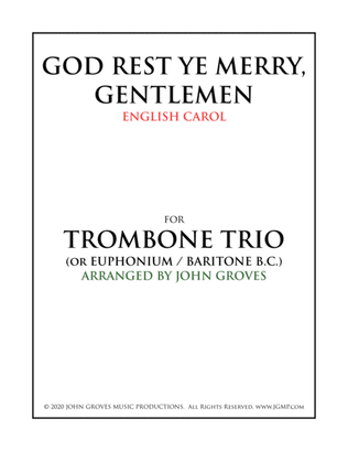 Book cover for God Rest Ye Merry, Gentlemen - Trombone Trio