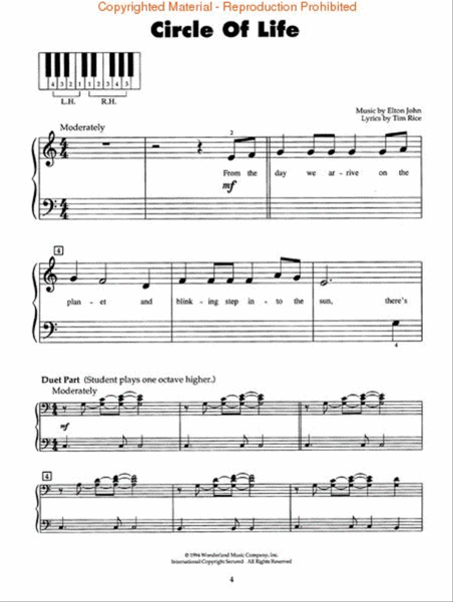The Lion King The Lion King Easy Piano scores gallery preview page 2