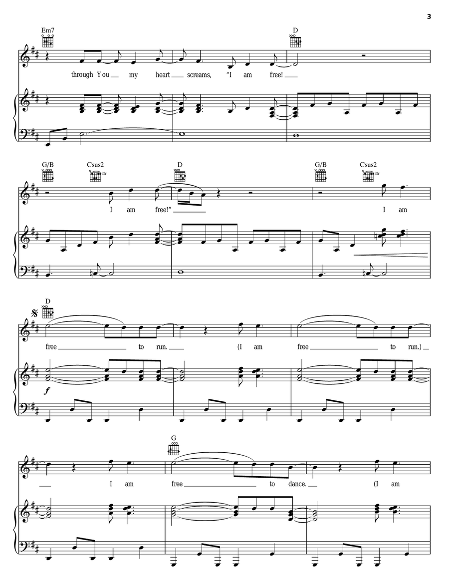 I Am Free Acoustic Guitar scores gallery preview page 3