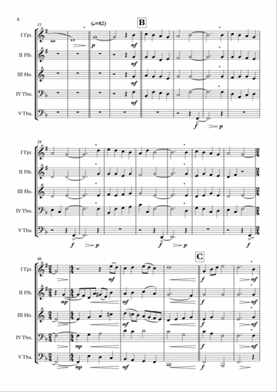 End Credits - Apollo 13 Brass Quintet scores gallery preview page 5