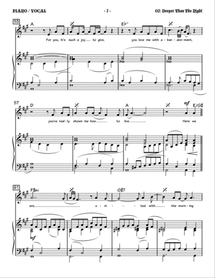 Deeper Than the Night Small Ensemble scores gallery preview page 5