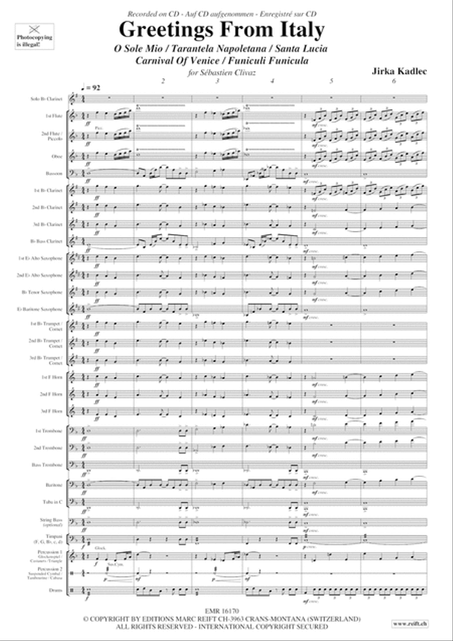 Greetings From Italy Greetings From Italy Concert Band scores gallery preview page 5