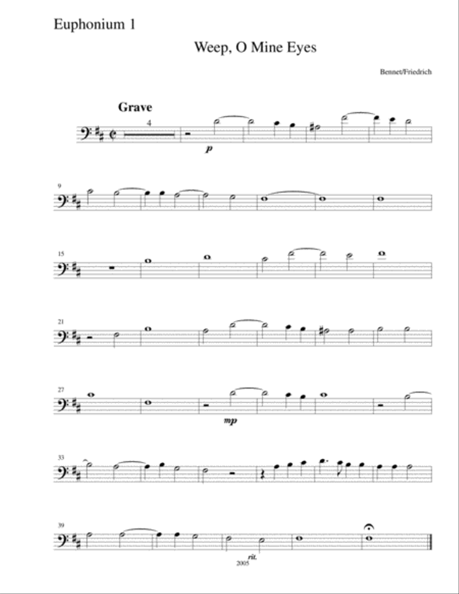 Weep, O Mine Eyes Weep, O Mine Eyes Brass Ensemble scores gallery preview page 3
