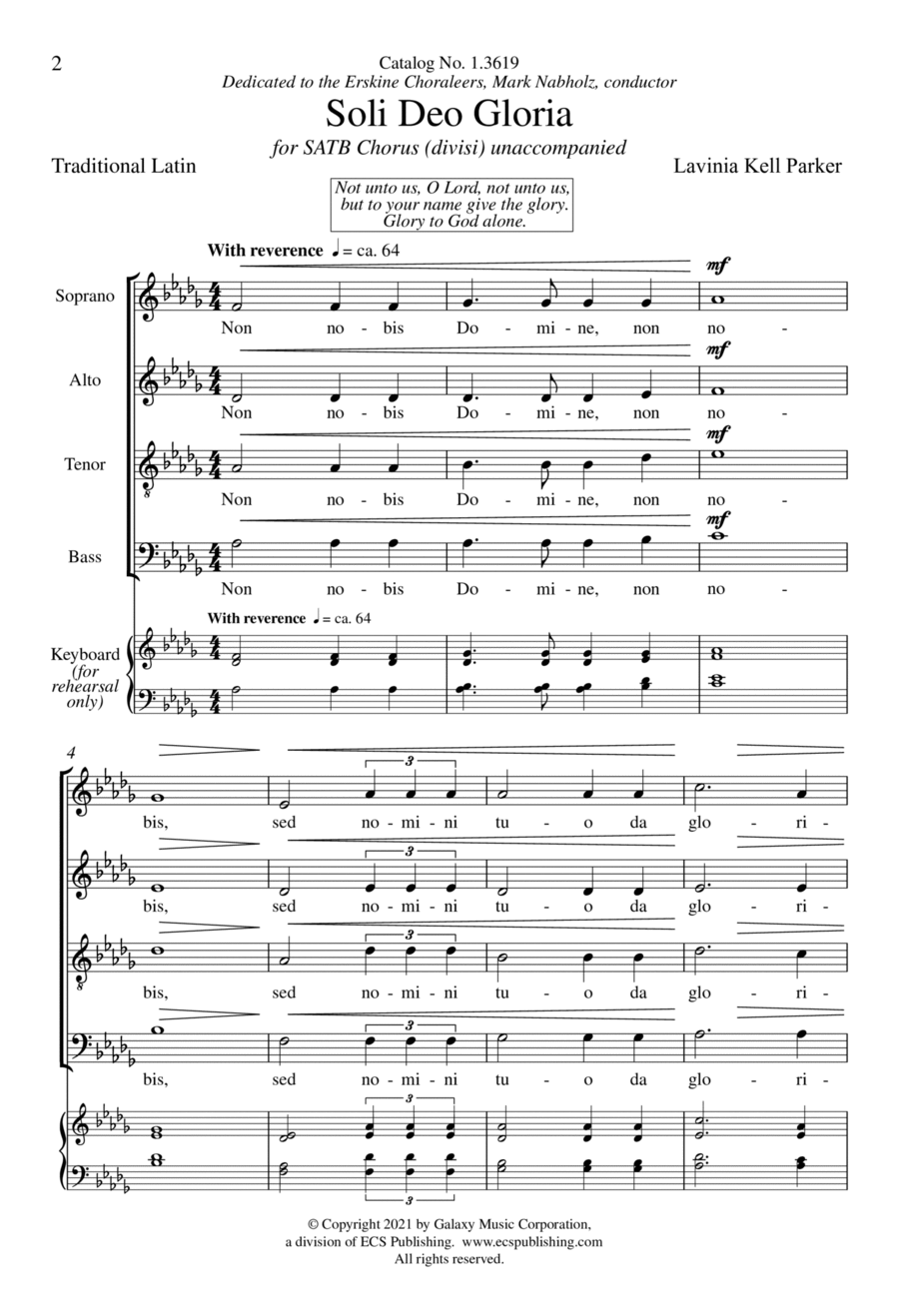 Soli Deo Gloria Divisi scores gallery preview page 1