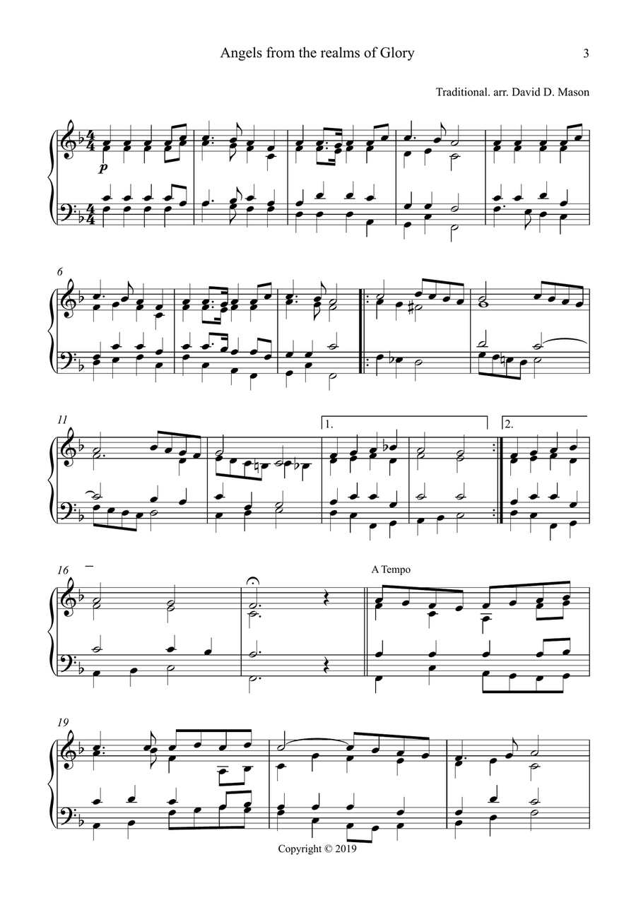 10 Christmas Carol Favourites for Flute Trio and Piano Small Ensemble scores gallery preview page 3