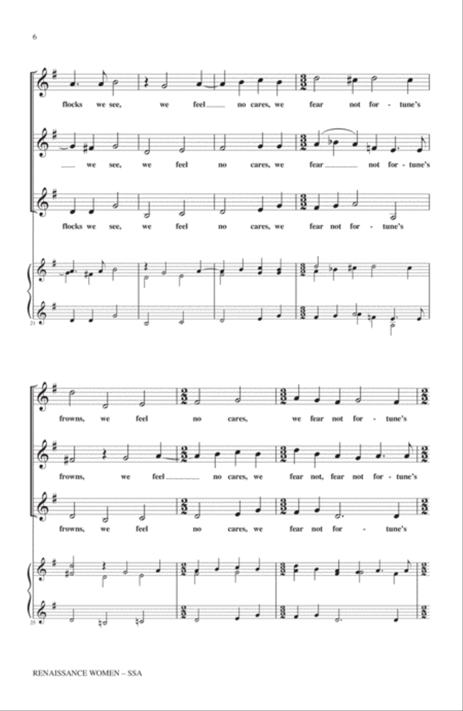 How Merrily We Live SSA scores gallery preview page 4