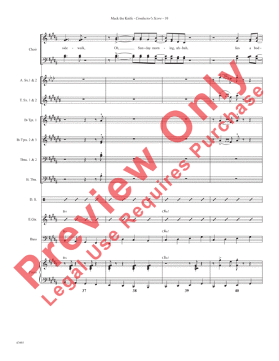 Mack the Knife Choir scores gallery preview page 12