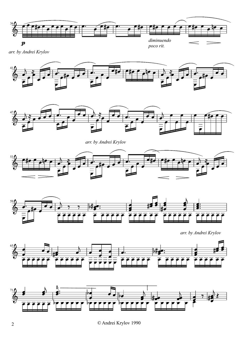 Fur Elise, Bagatelle No. 25 in A minor (WoO 59 and Bia 515) by Ludwig van Beethoven, arrangement for Acoustic Guitar scores gallery preview page 2