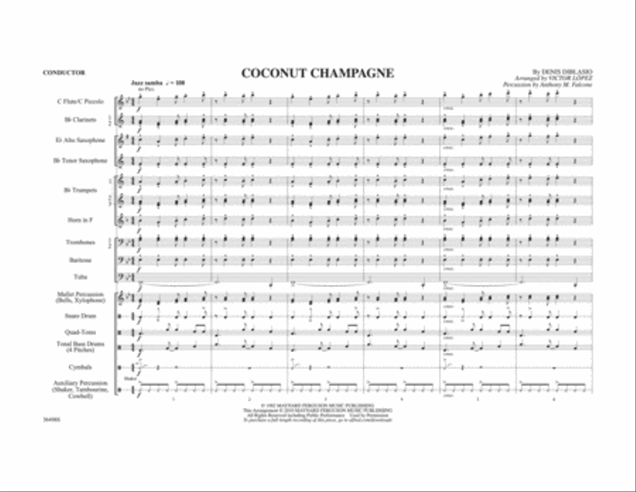 Coconut Champagne Marching Band scores gallery preview page 2