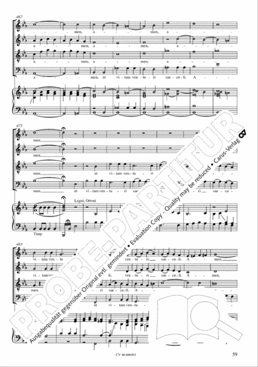 Mass in E flat major (Messe in Es) SATTB scores gallery preview page 60