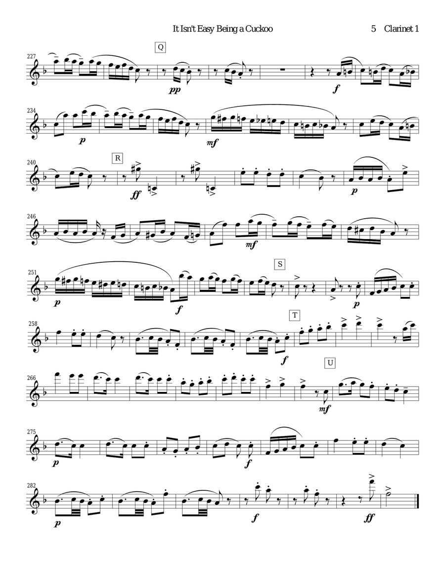 It Isn't Easy Being a Cuckoo for clarinet duet Clarinet Duet scores gallery preview page 5