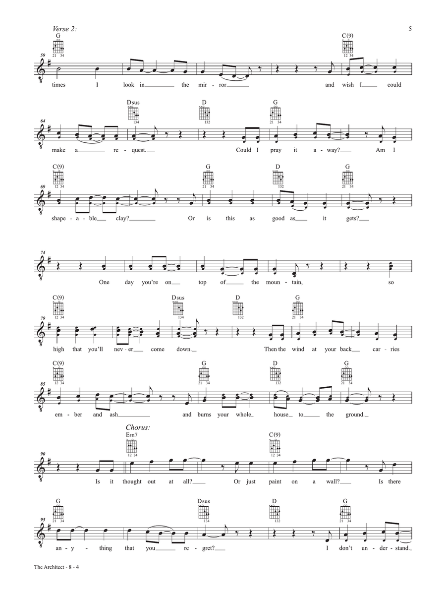 The Architect (From the studio album 'Deeper Well') Guitar scores gallery preview page 4
