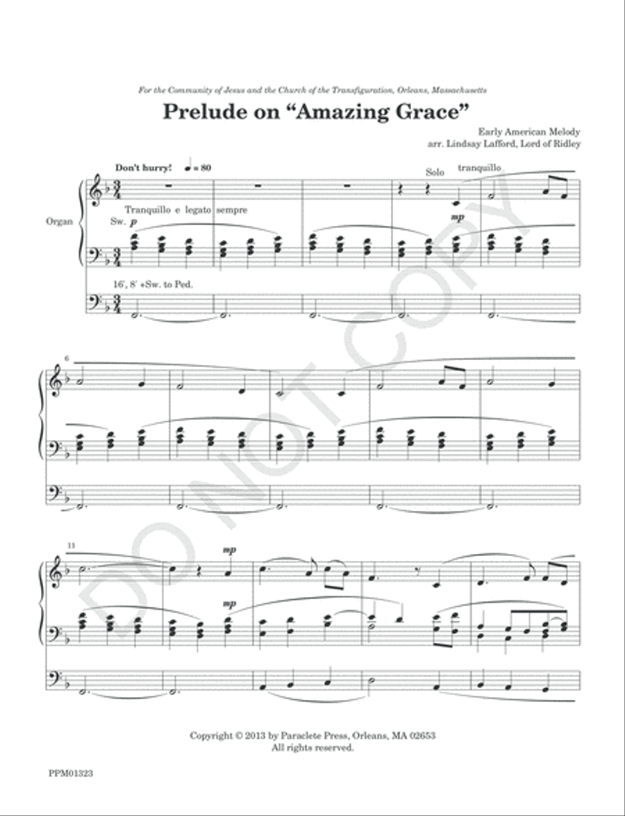 Prelude on "Amazing Grace" image number null