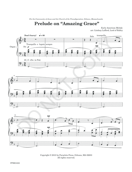 Prelude on "Amazing Grace" image number null