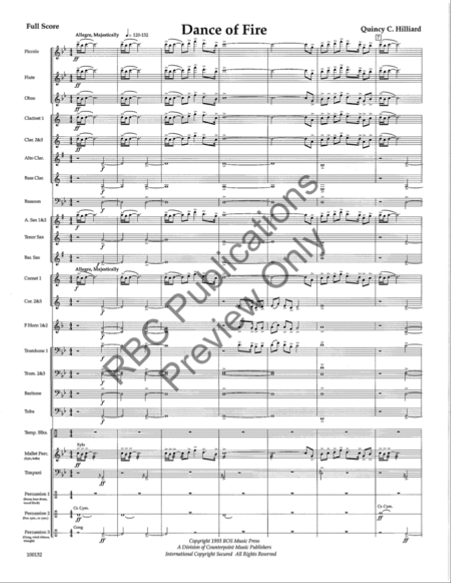 Dance Of Fire Concert Band scores gallery preview page 4