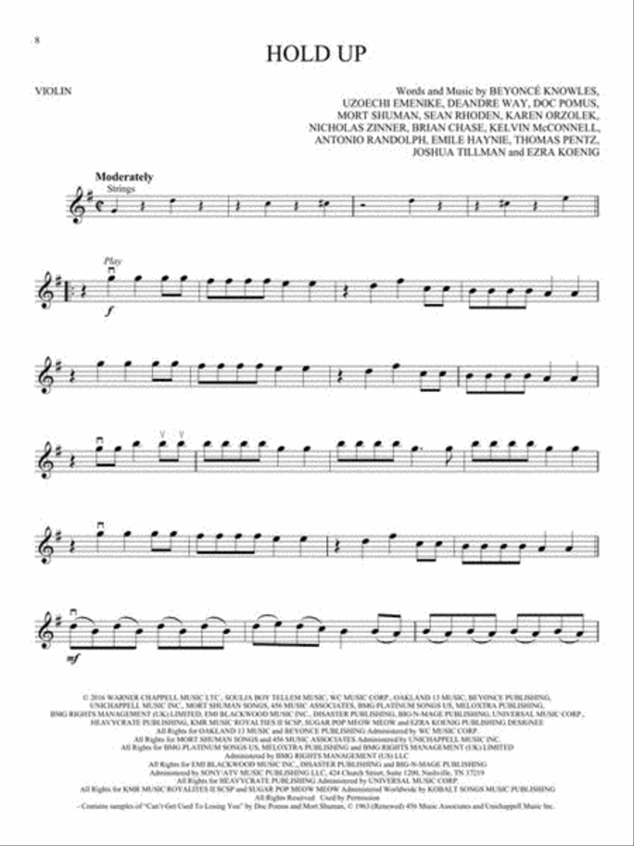 Hip-Hop Hits Violin Solo scores gallery preview page 5