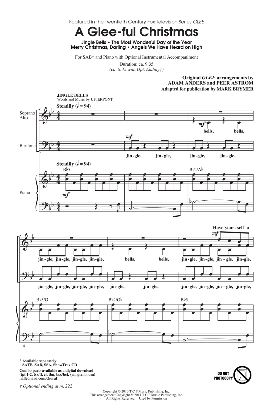 A Glee-ful Christmas (Choral Medley)(arr. Mark Brymer)