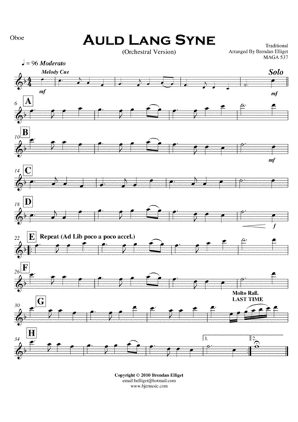 Auld Lang Syne - Orchestra Score and Parts image number null