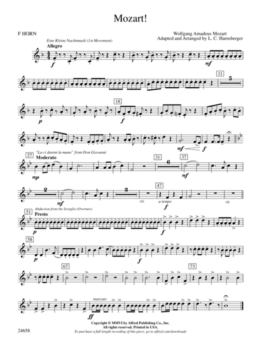 Mozart!: 1st F Horn